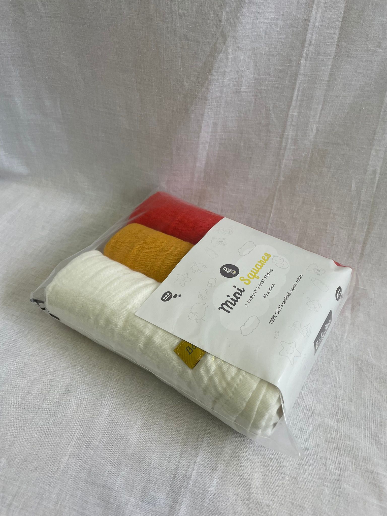 Mini Squares Muslins - Rust, Turmeric and Cream