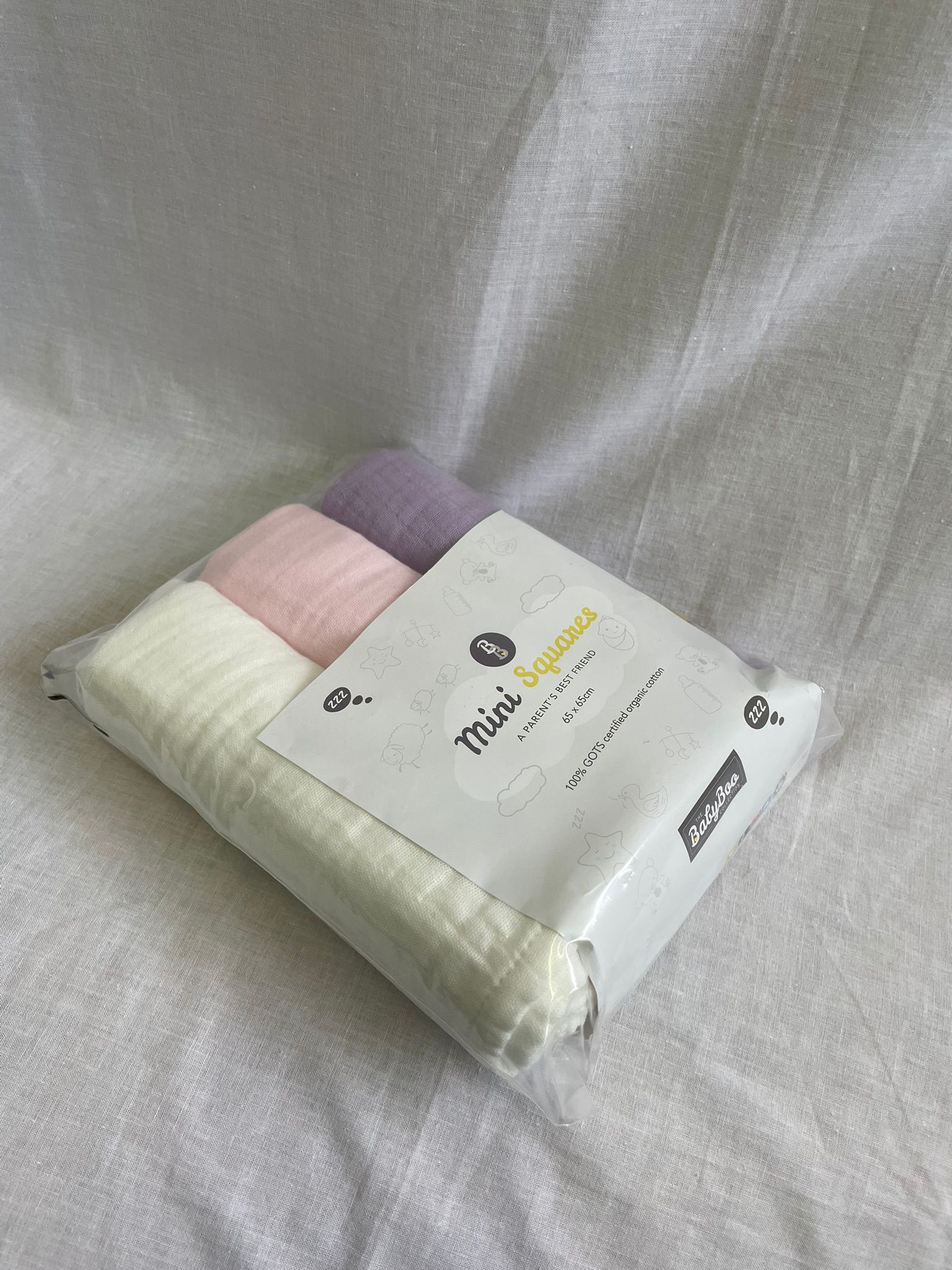 Mini Squares Muslins - Pink, Cream and Lilac