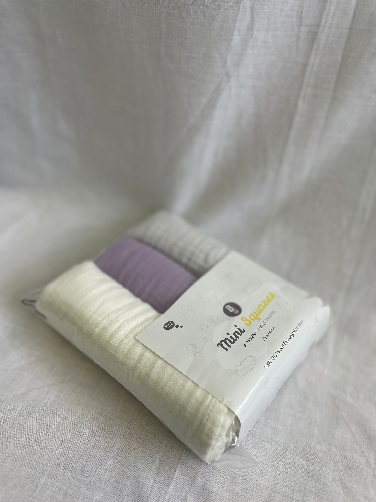 Mini Squares Muslins - Lilac, Cream and Dove