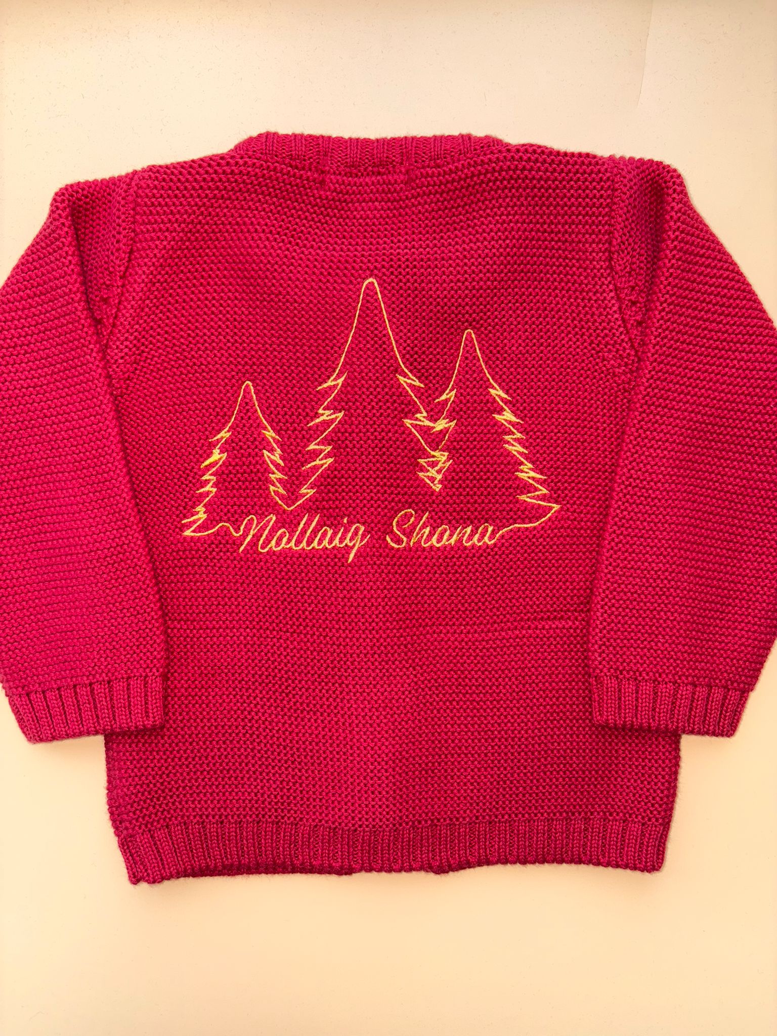 Nollaig Shona Organic Cotton Zipped Cardigan