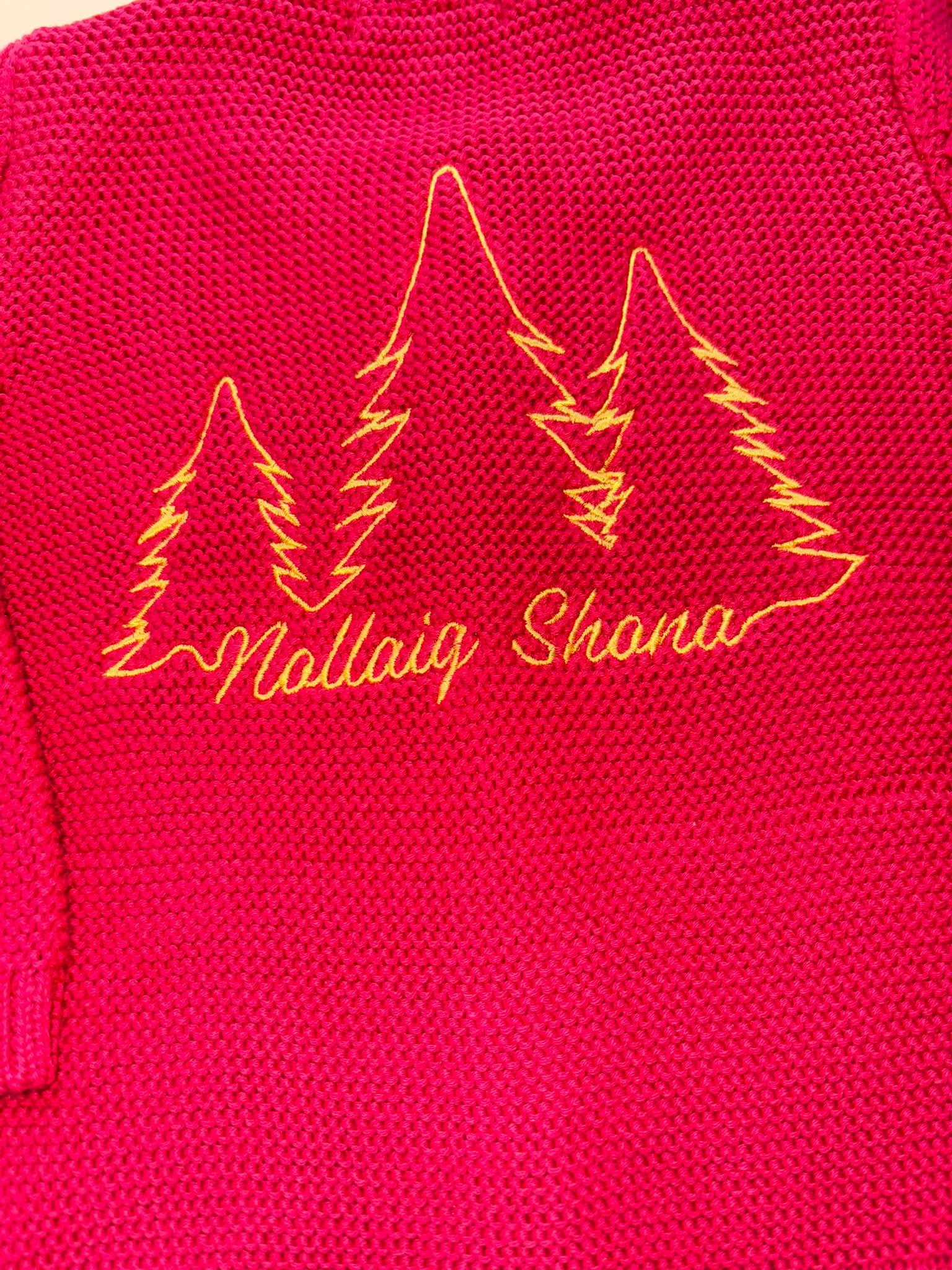 Nollaig Shona Organic Cotton Zipped Cardigan