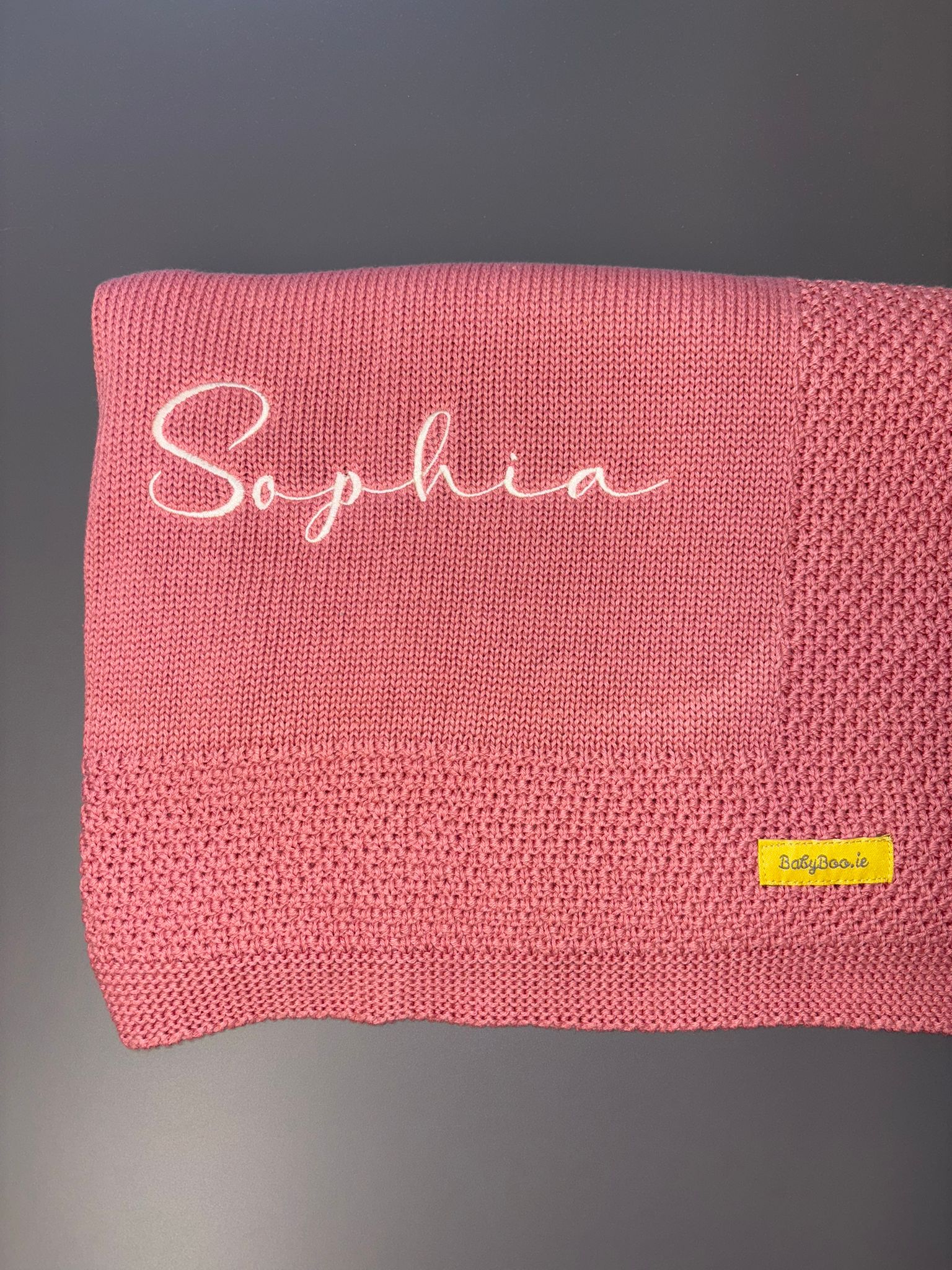 Organic cotton beautiful dusty rose BlankieBoo