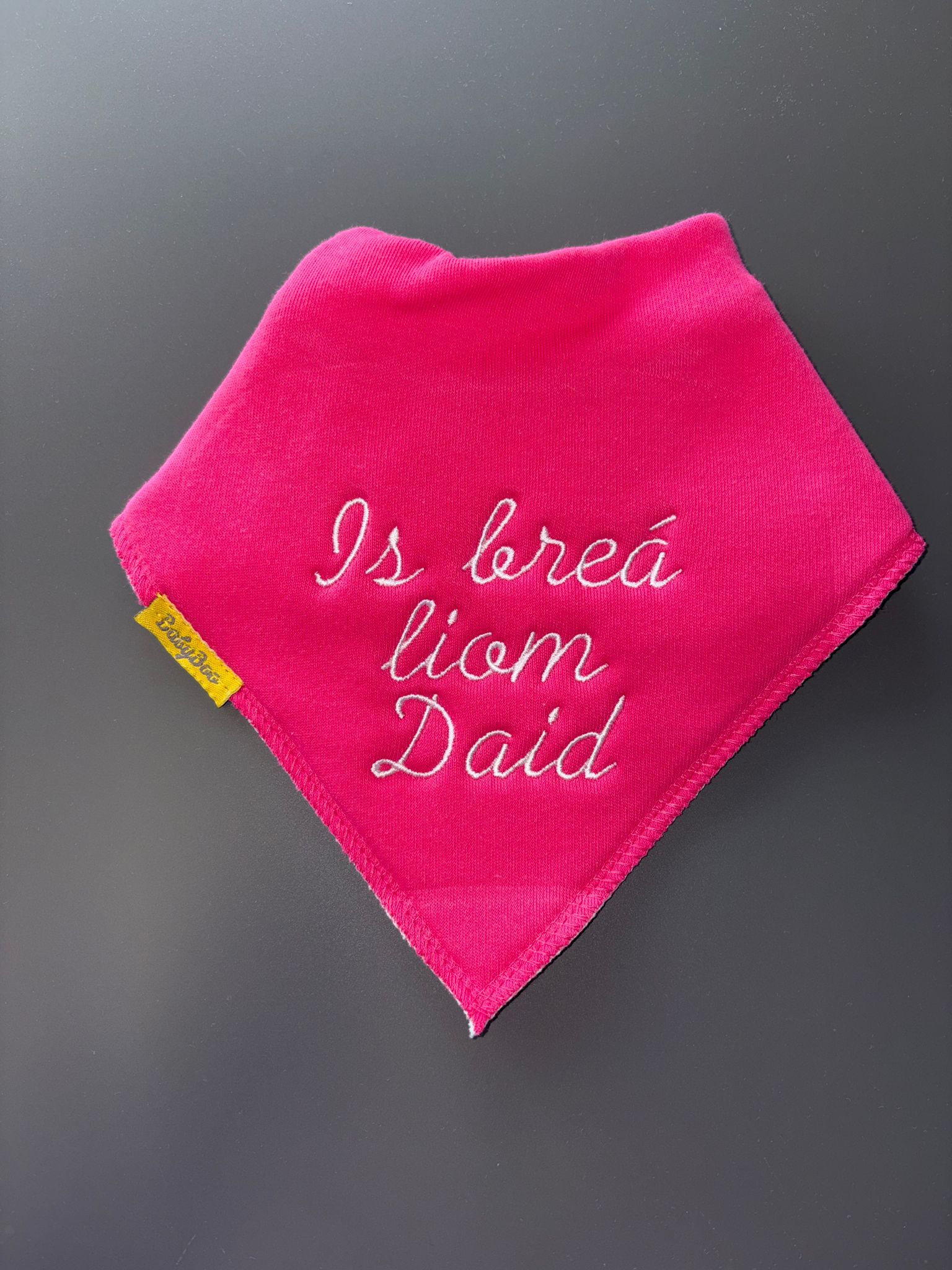 Is breá liom Daid organic cotton bandana bib