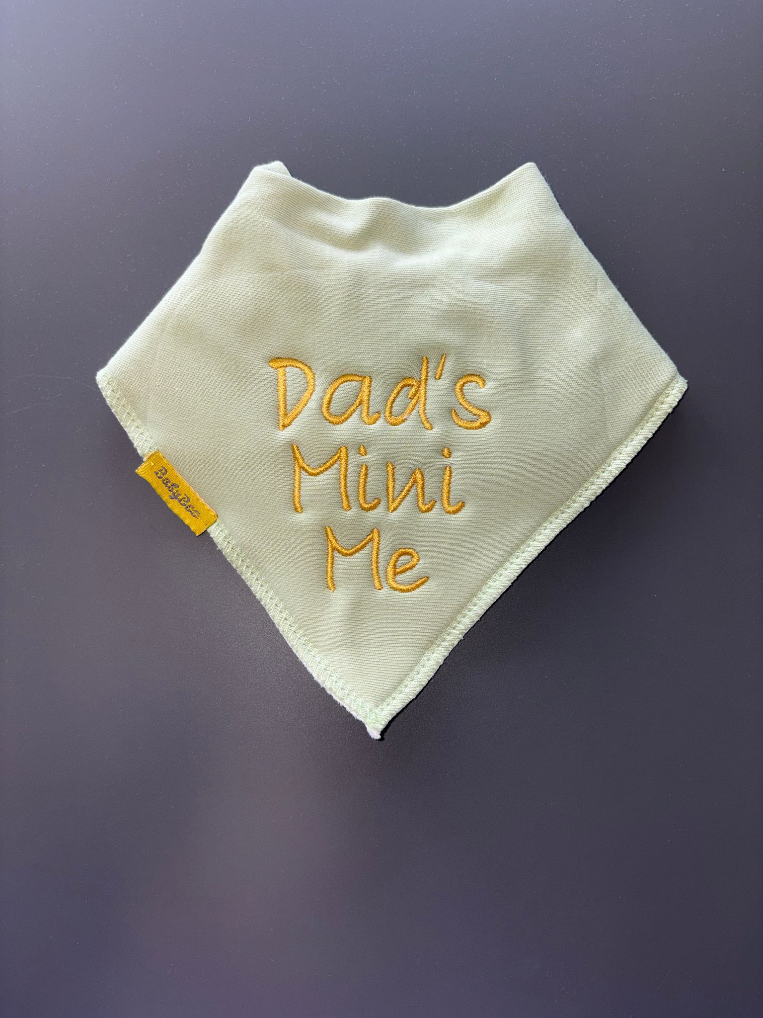 Dad's Mini Me organic cotton bandana bib