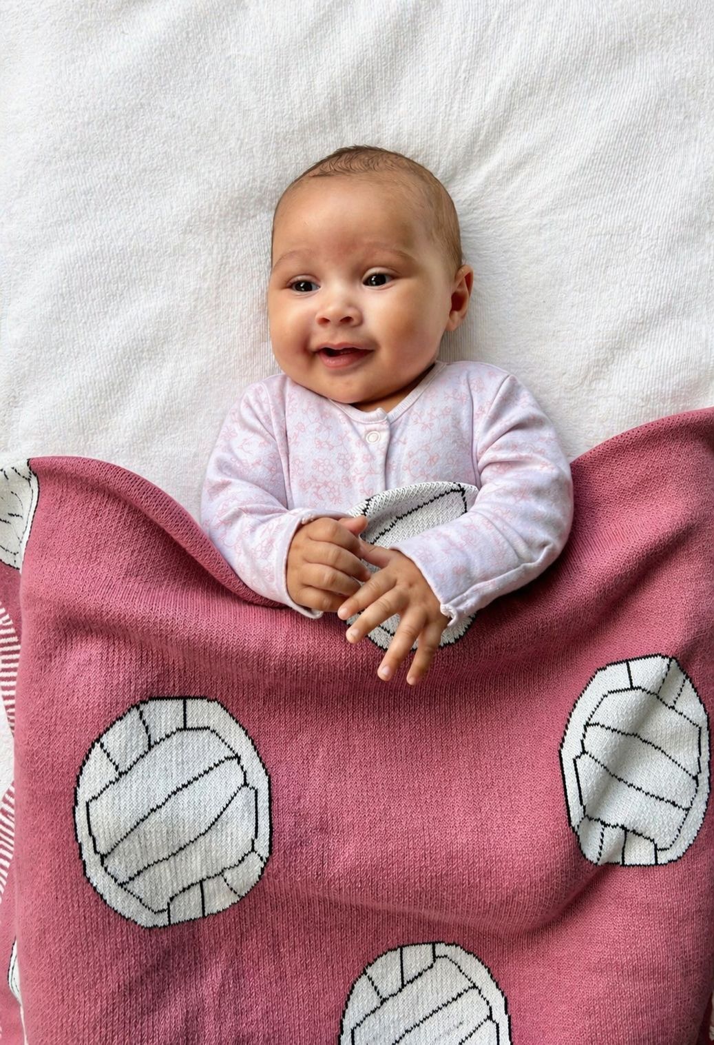 Pink Gaelic Football Organic Cotton BlankieBoo blanket