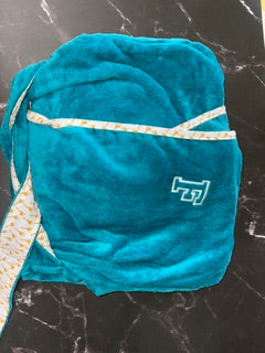 Imperfect -Teal Robe Age 2-3 Embroidered F