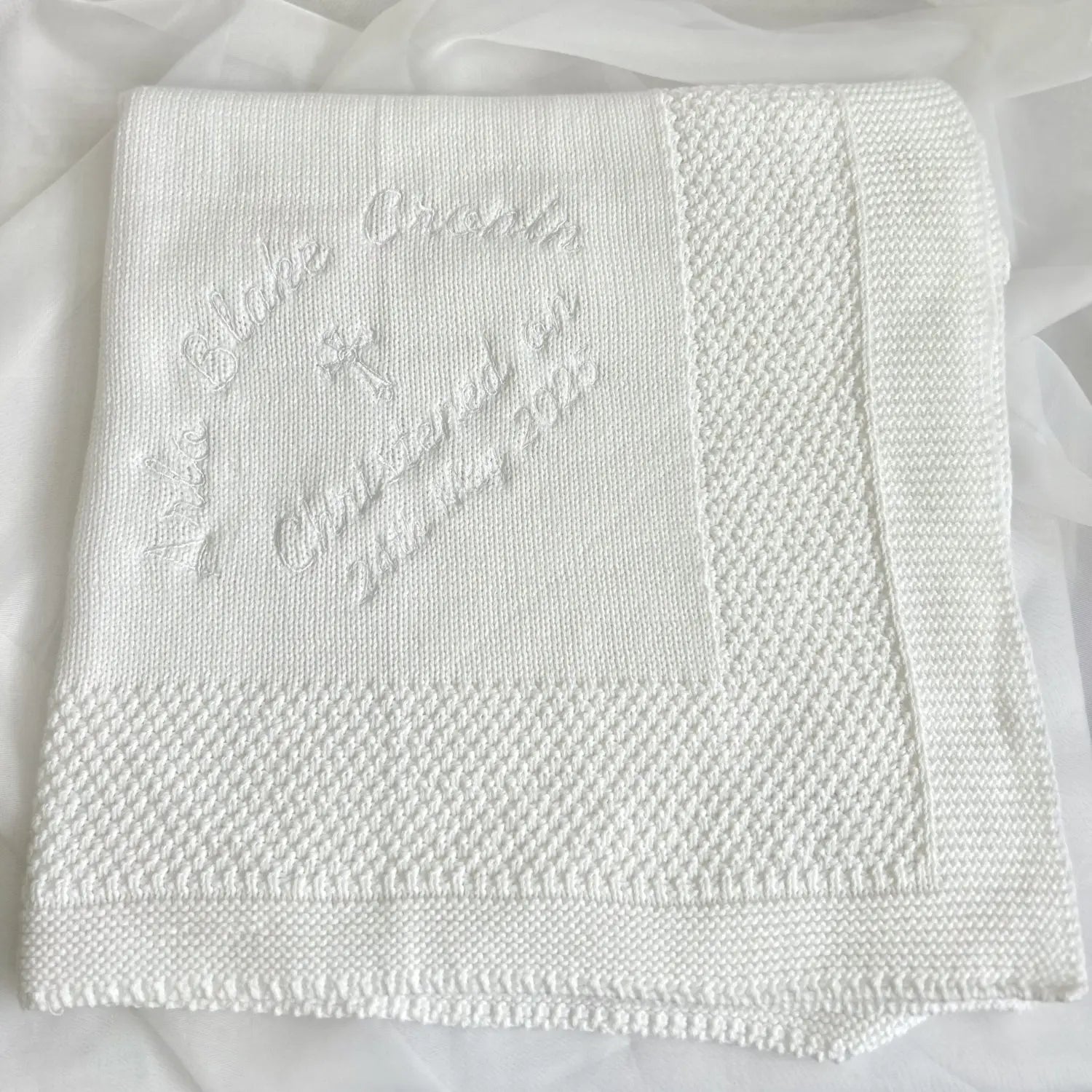Christening Day Organic Cotton BlankieBoo Blanket