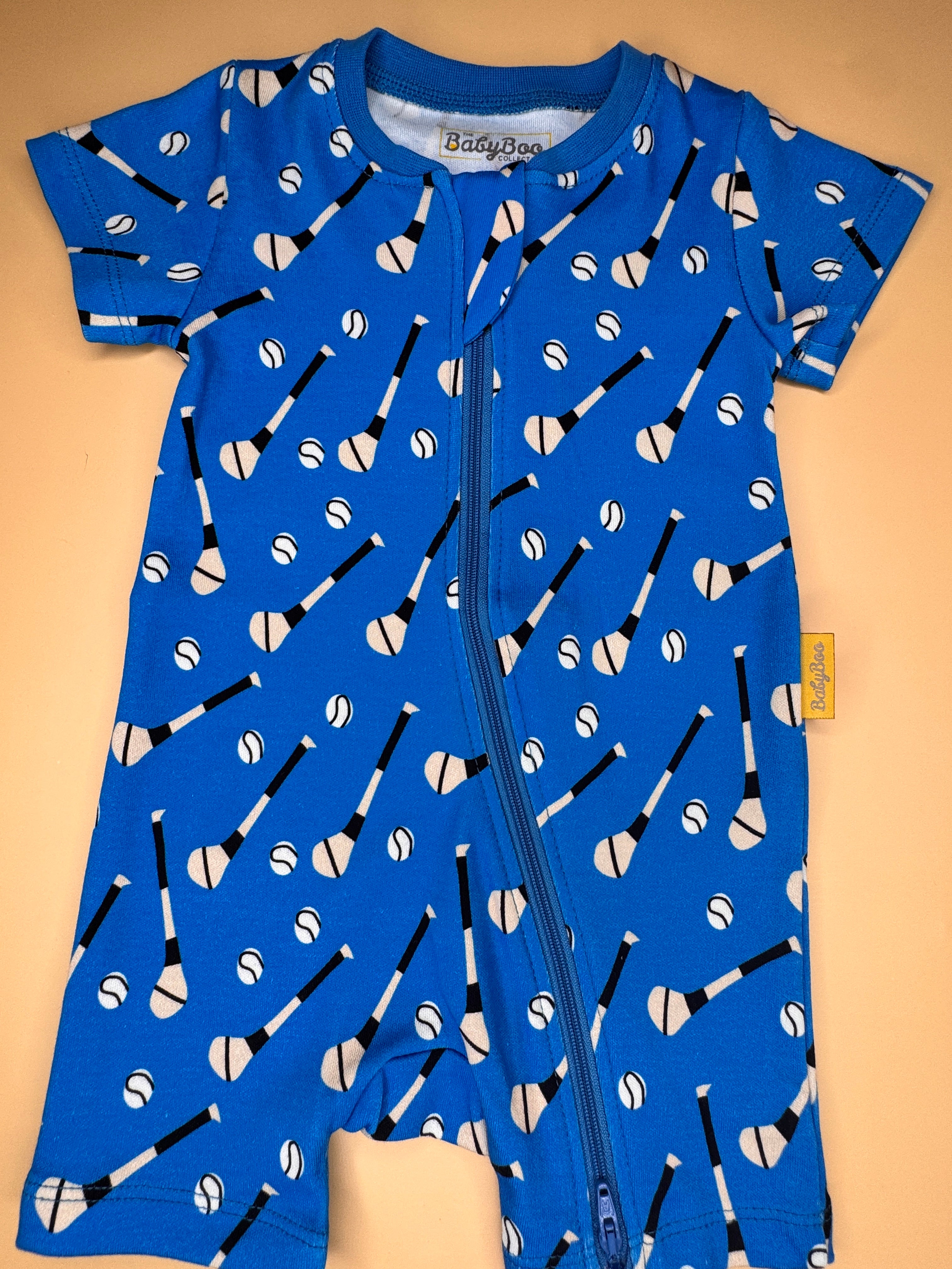 Blue GAA organic cotton ShortieBoo suit