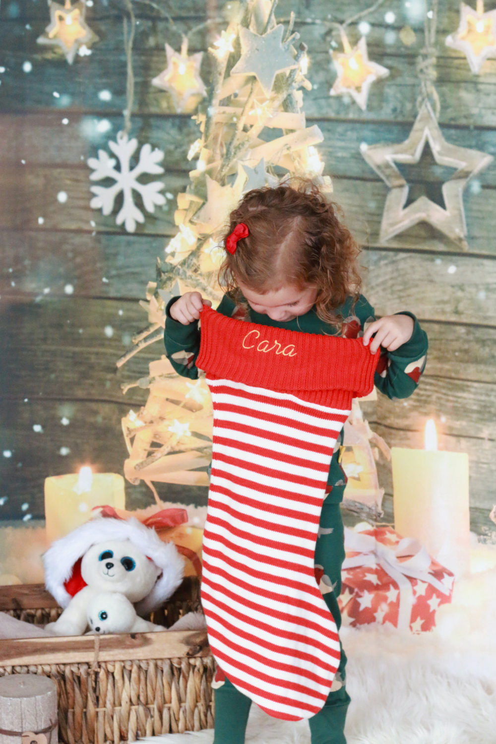 Limited Edition Stripes (with red top) Christmas Stocking