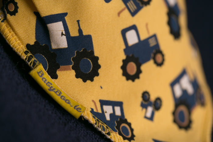 Blue tractors bandana bib