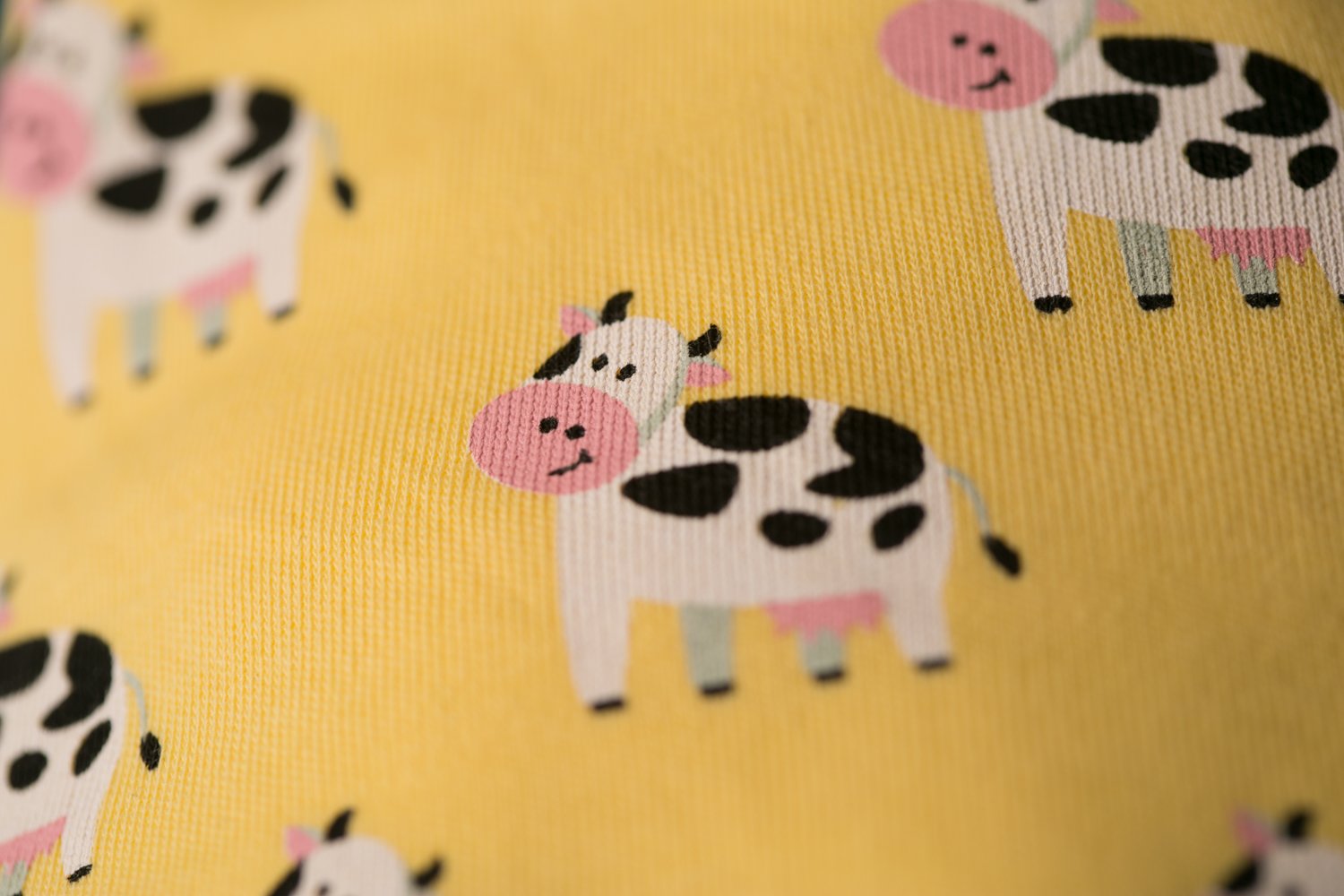 Lemon Bessie cow organic cotton DribbleBoo bandana bib