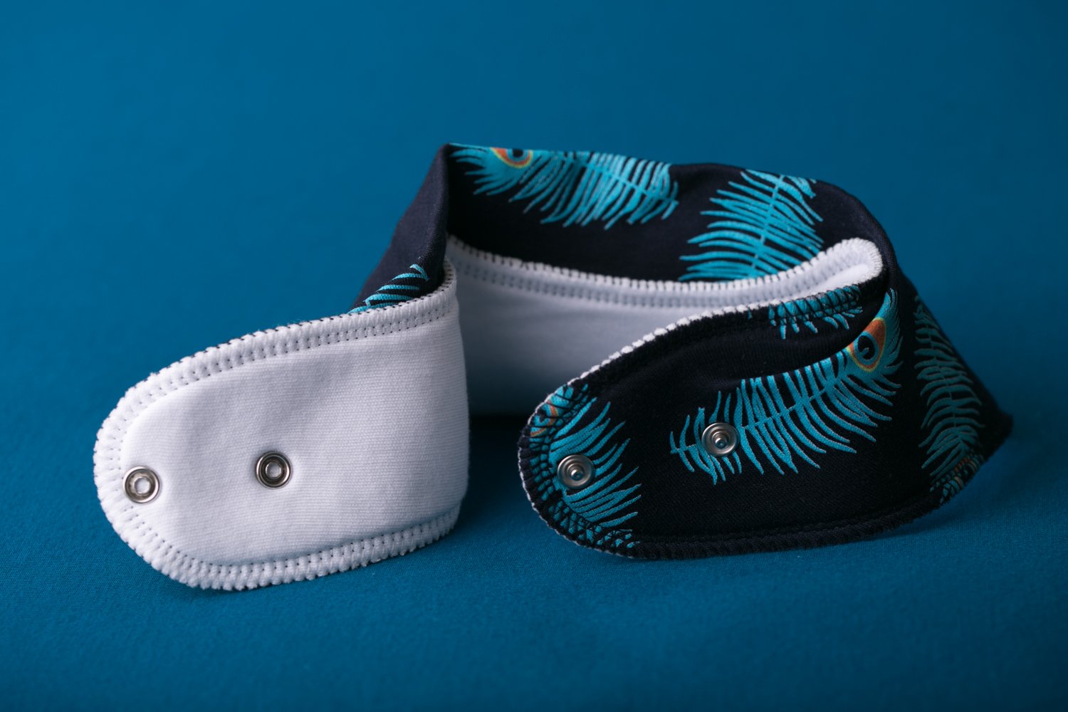 Proud as a peacock organic cotton DribbleBoo bandana bib