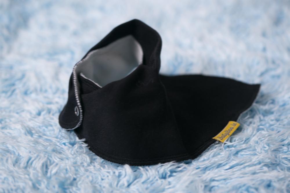 Just black organic cotton DribbleBoo bandana bib