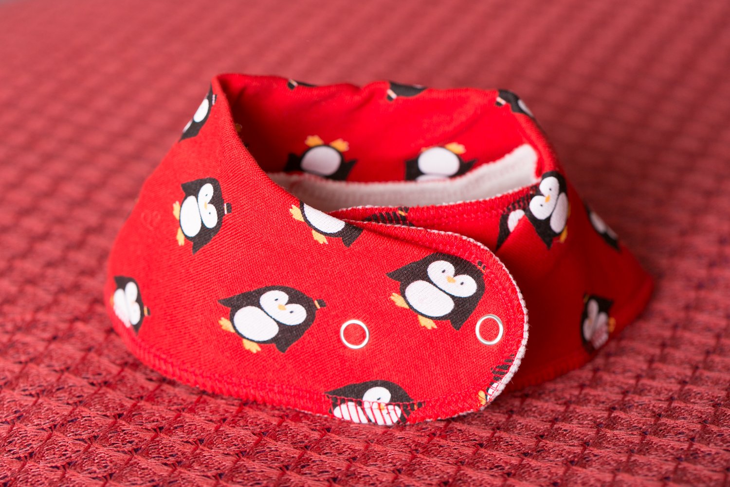 Pingu Penguins organic cotton DribbleBoo bandana bib