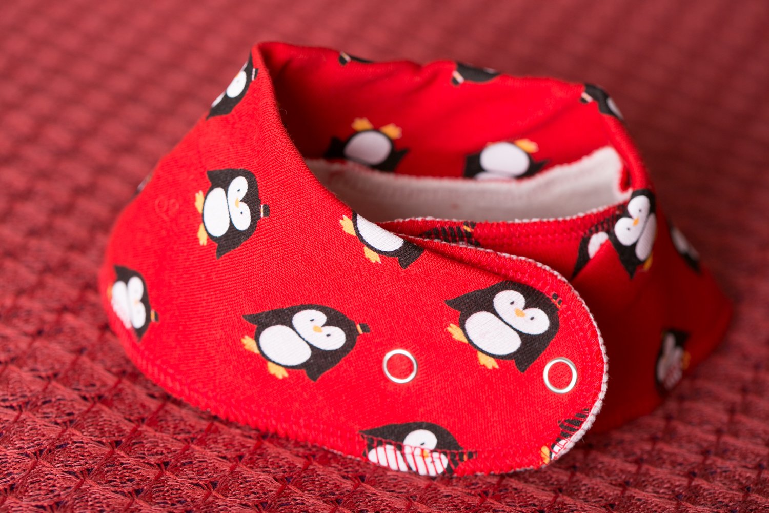 Pingu Penguins organic cotton DribbleBoo bandana bib