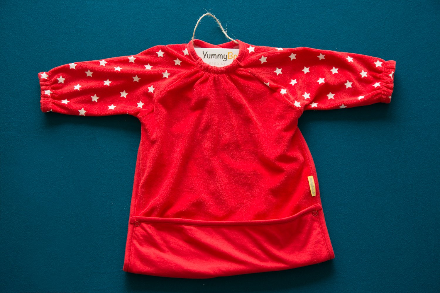 Red stars YummyBoo feeding bib