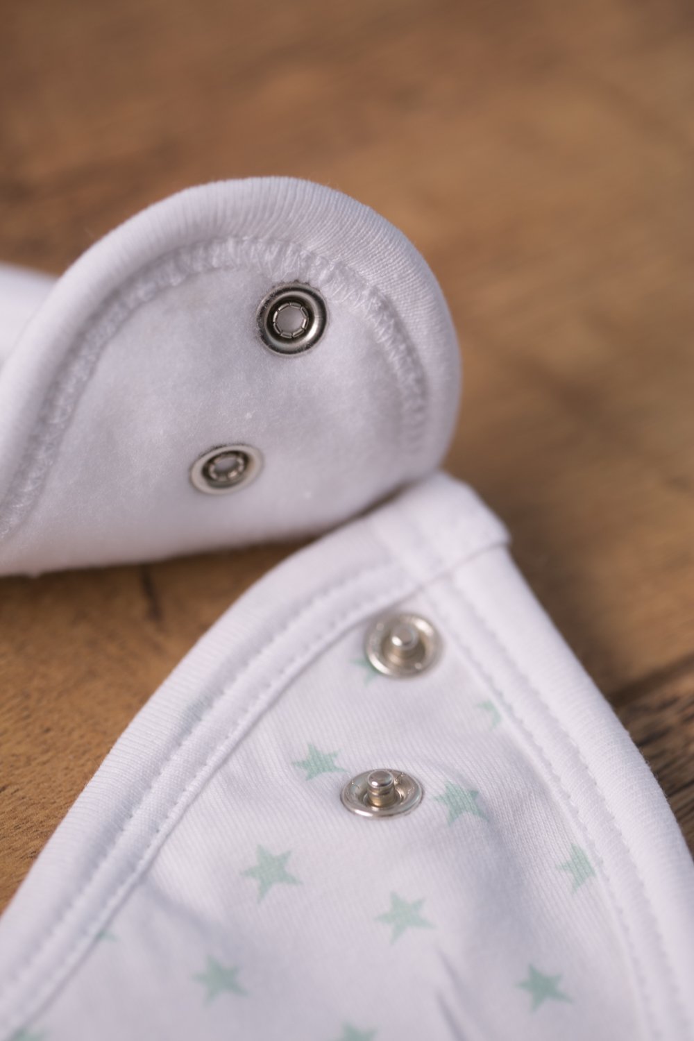 Sage stars organic cotton LittleBoo baby bib