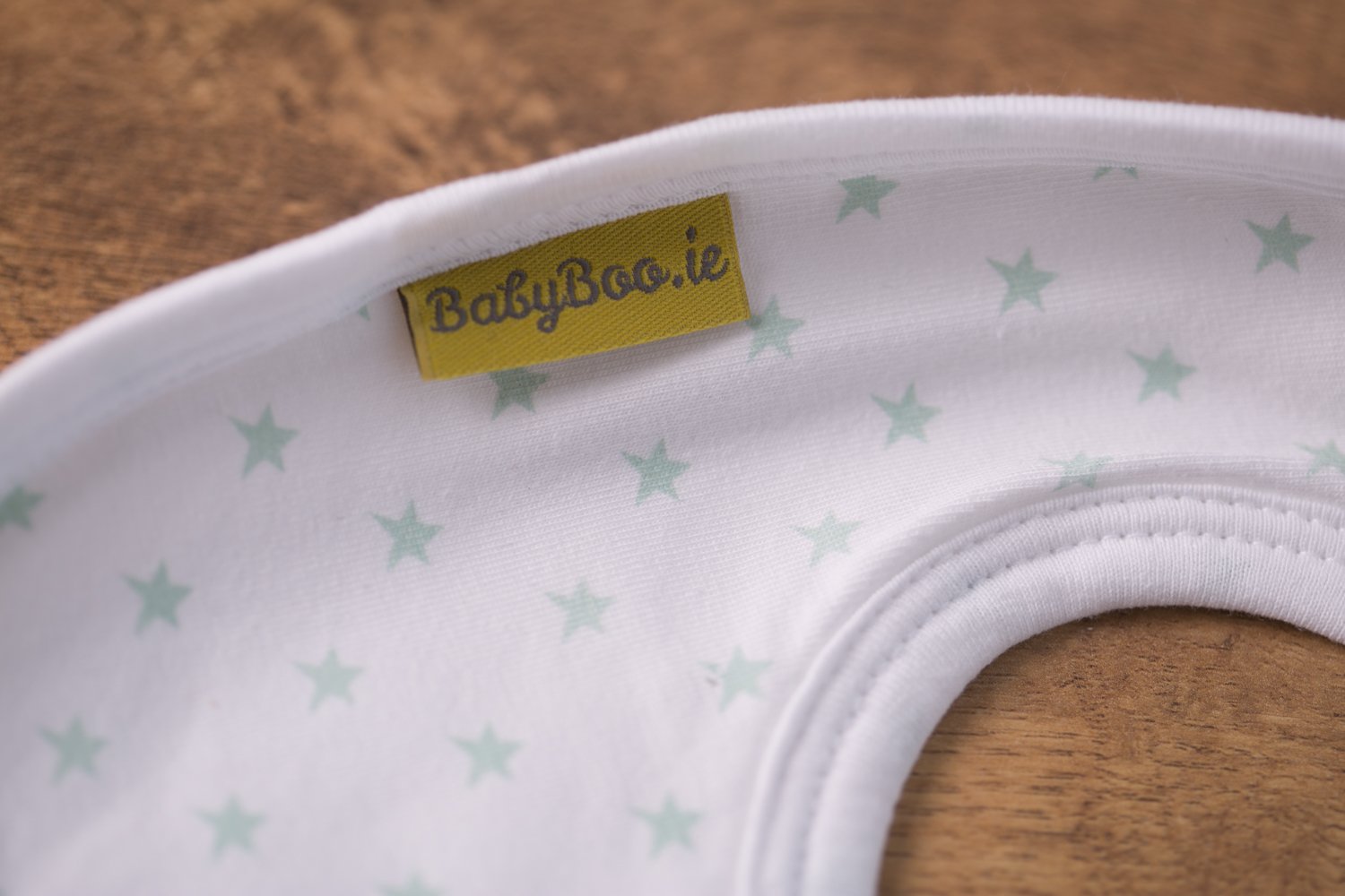 Sage stars organic cotton LittleBoo baby bib