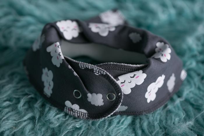 Sleepy clouds organic cotton DribbleBoo bandana bib