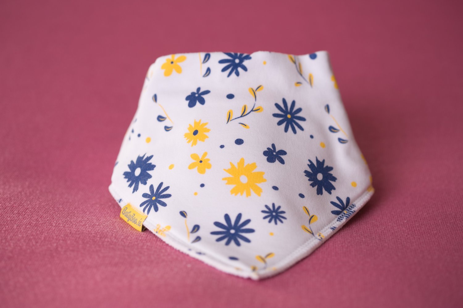 Spring flowers organic cotton DribbleBoo bandana bib