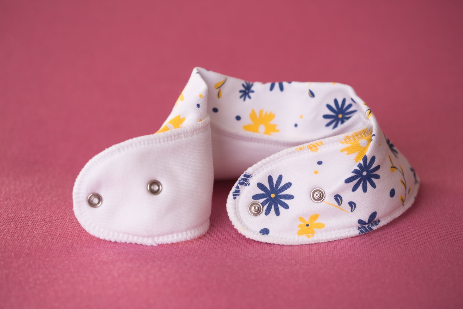 Spring flowers organic cotton DribbleBoo bandana bib