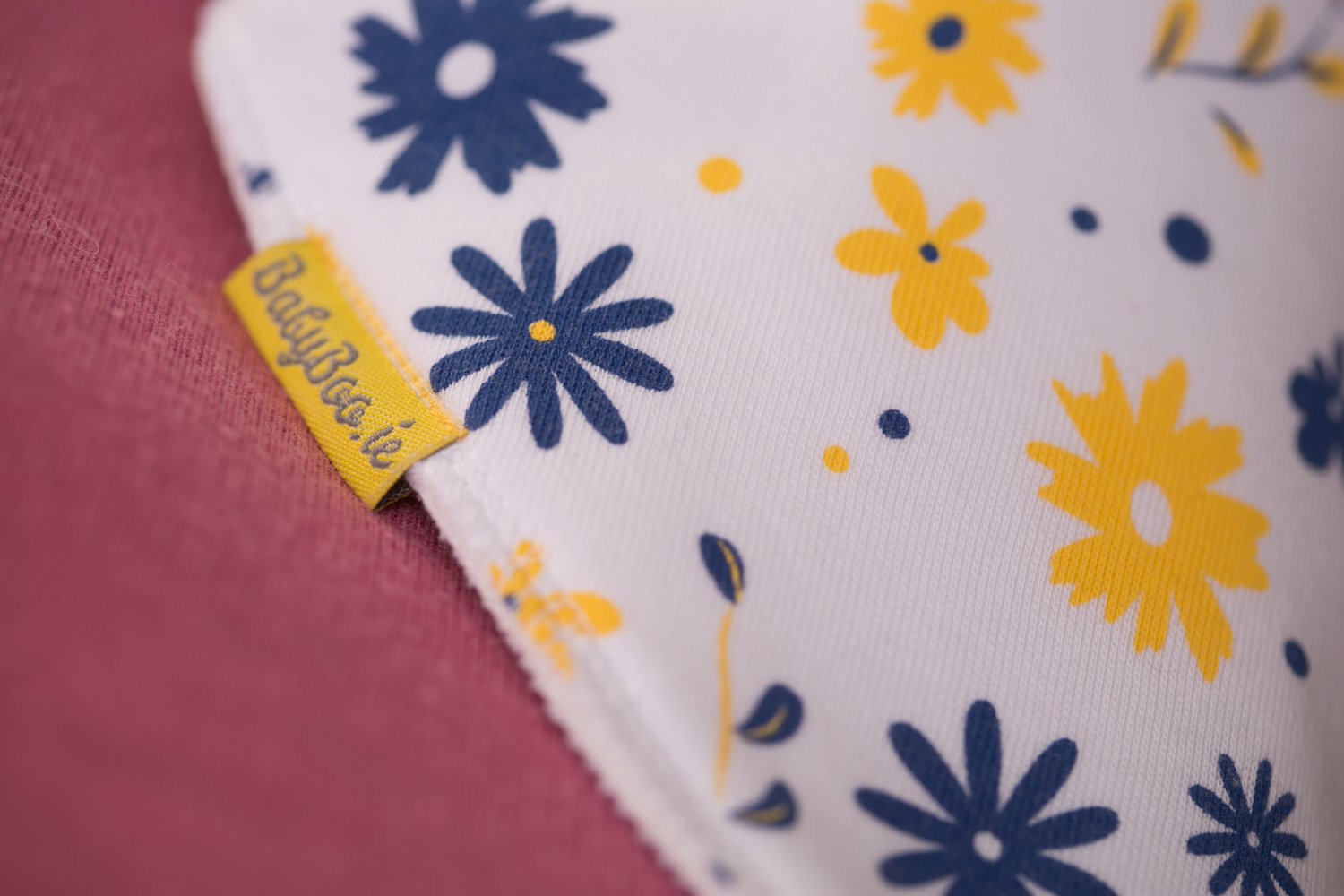 Spring flowers organic cotton DribbleBoo bandana bib