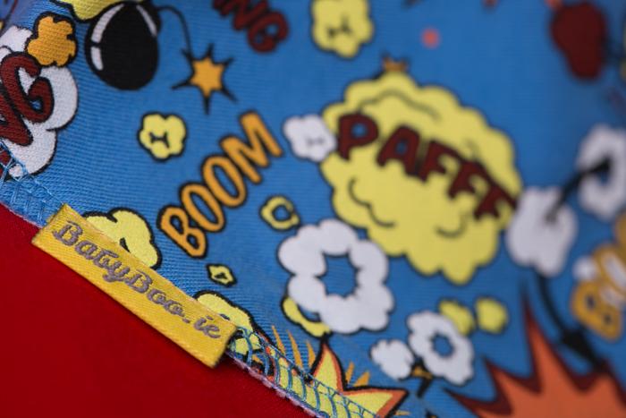 Superhero to the rescue organic cotton DribbleBoo bandana bib