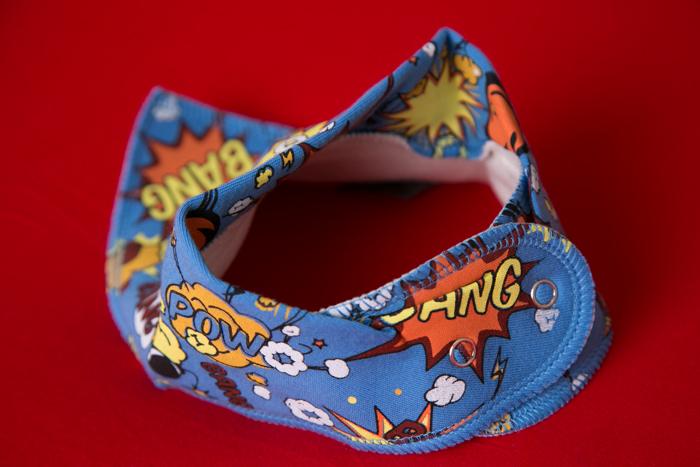 Superhero to the rescue organic cotton DribbleBoo bandana bib