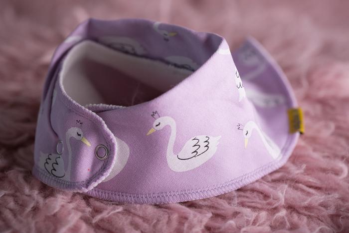 Swan princesses organic cotton DribbleBoo bandana bib