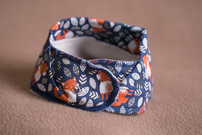 Teal foxes foxes everywhere organic cotton bandana bib