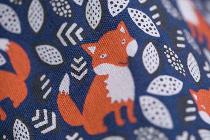 Teal foxes foxes everywhere organic cotton bandana bib