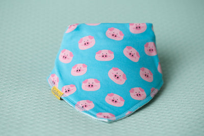Three little piggies organic cotton DribbleBoo bandana bib