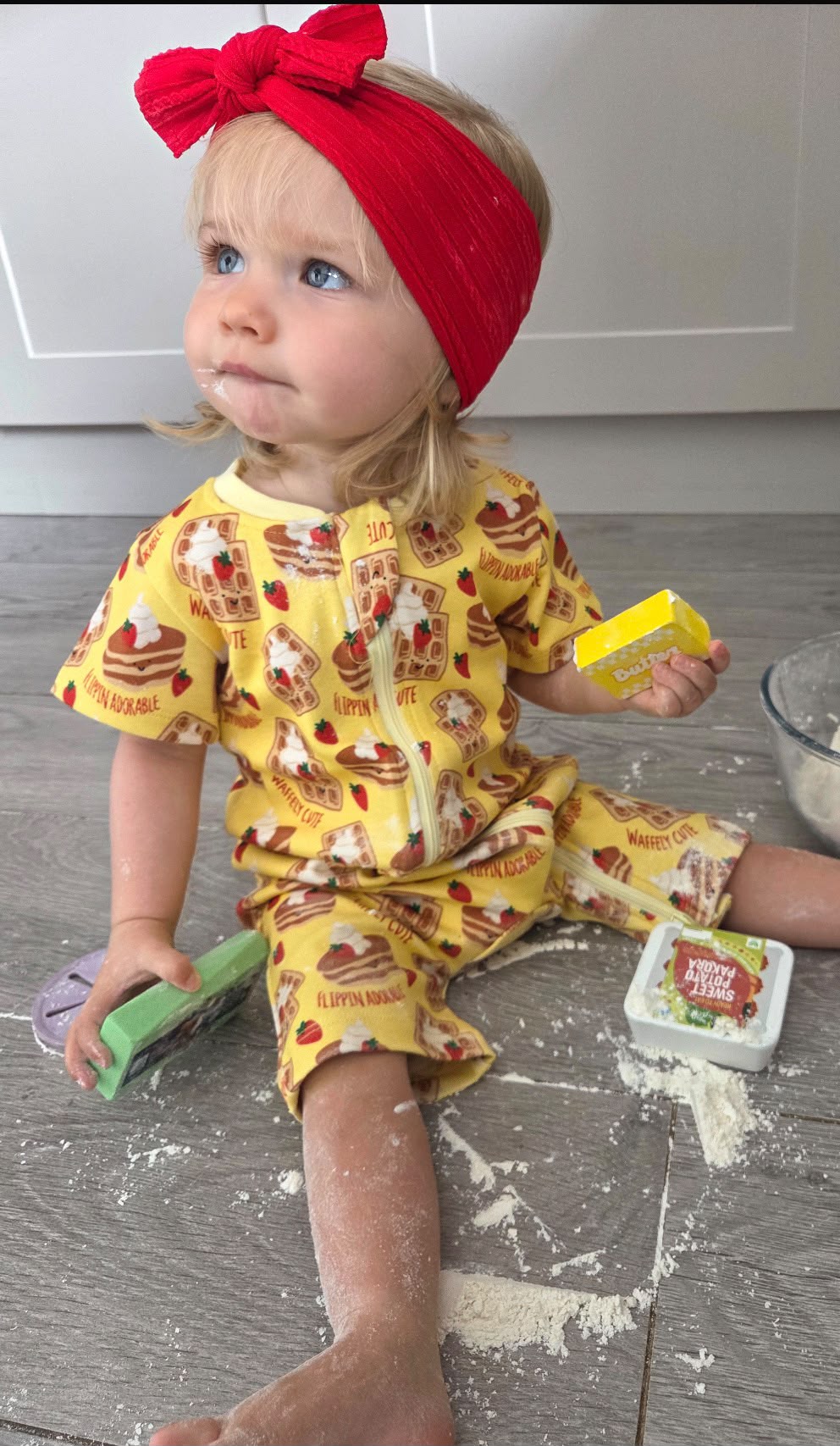 Waffle Club organic cotton ShortieBoo suit