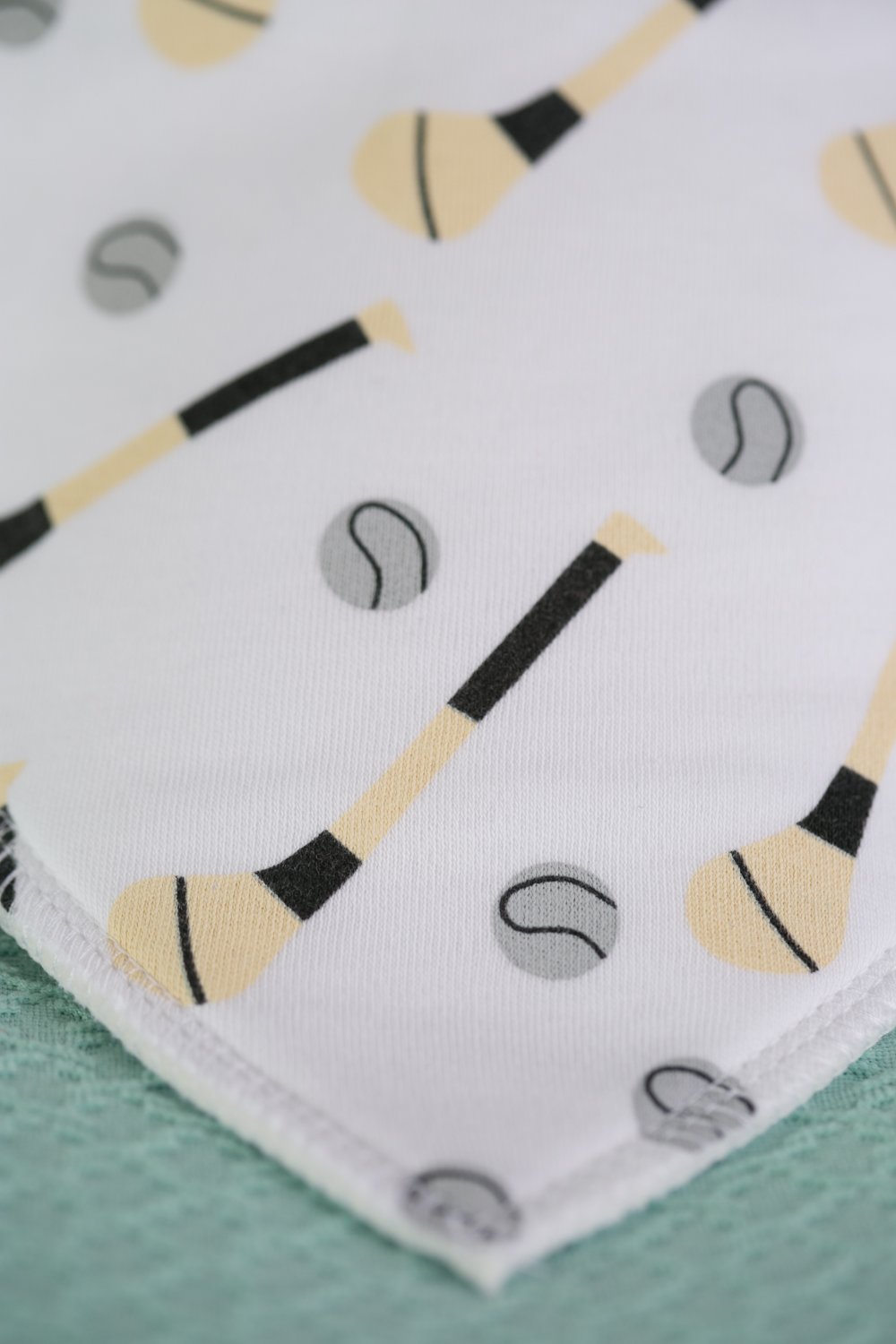 White GAA mad organic cotton DribbleBoo bandana bib