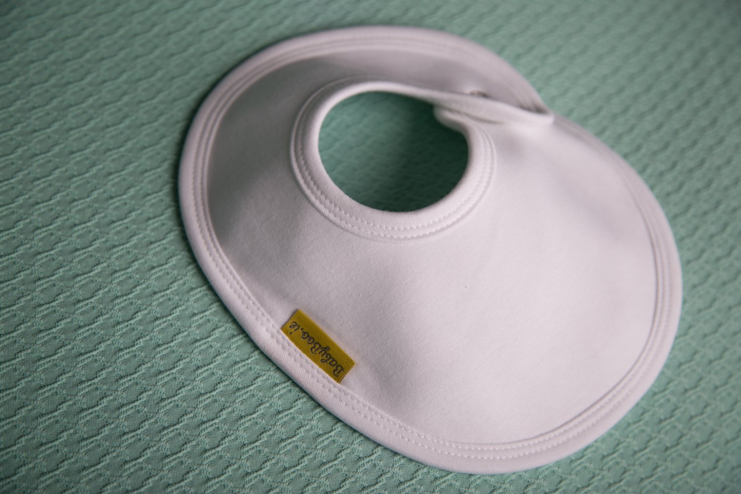 Just white organic cotton LittleBoo baby bib