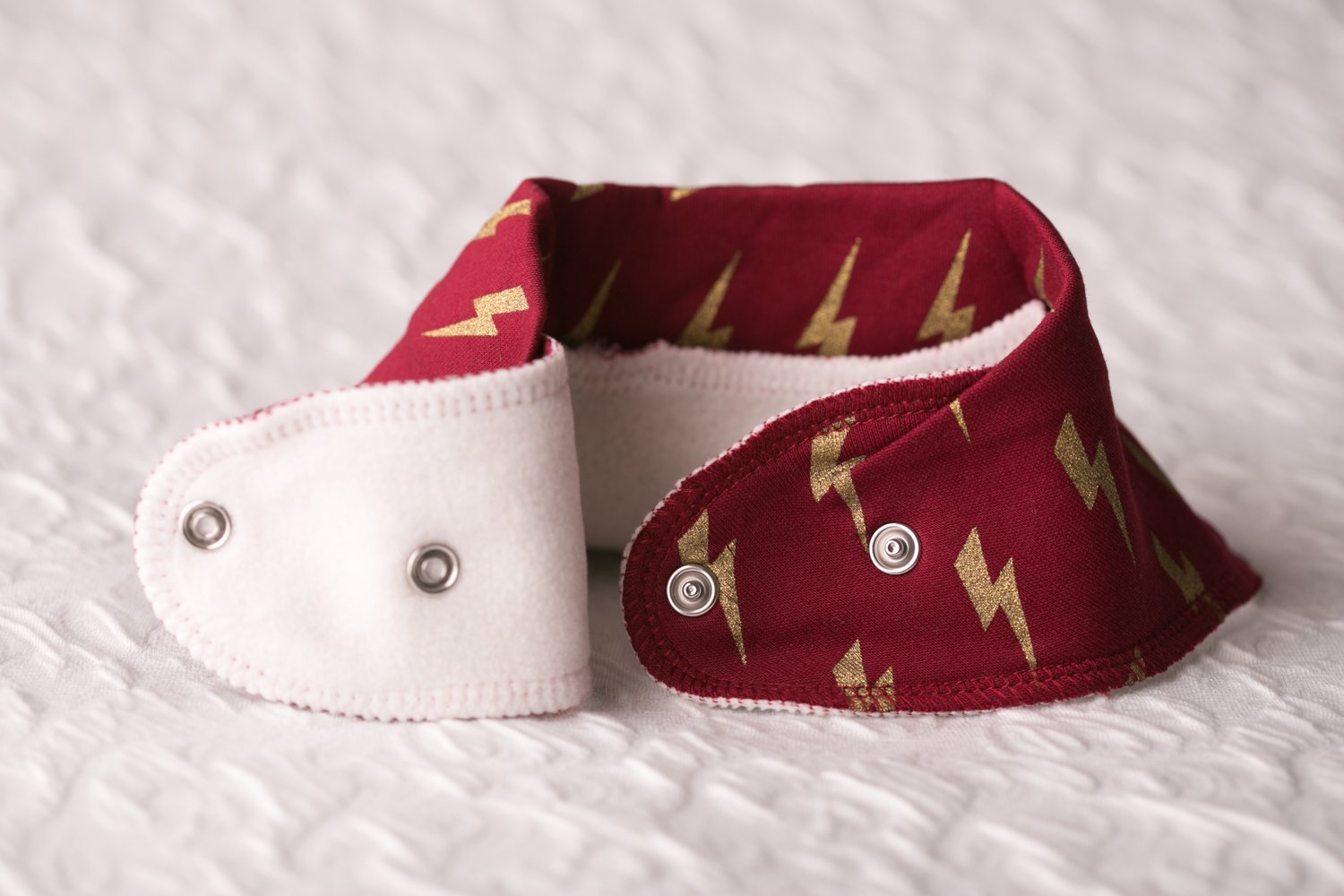 Golden bolts organic cotton DribbleBoo bandana bib