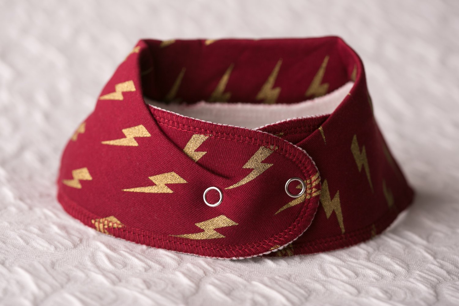 Golden bolts organic cotton DribbleBoo bandana bib