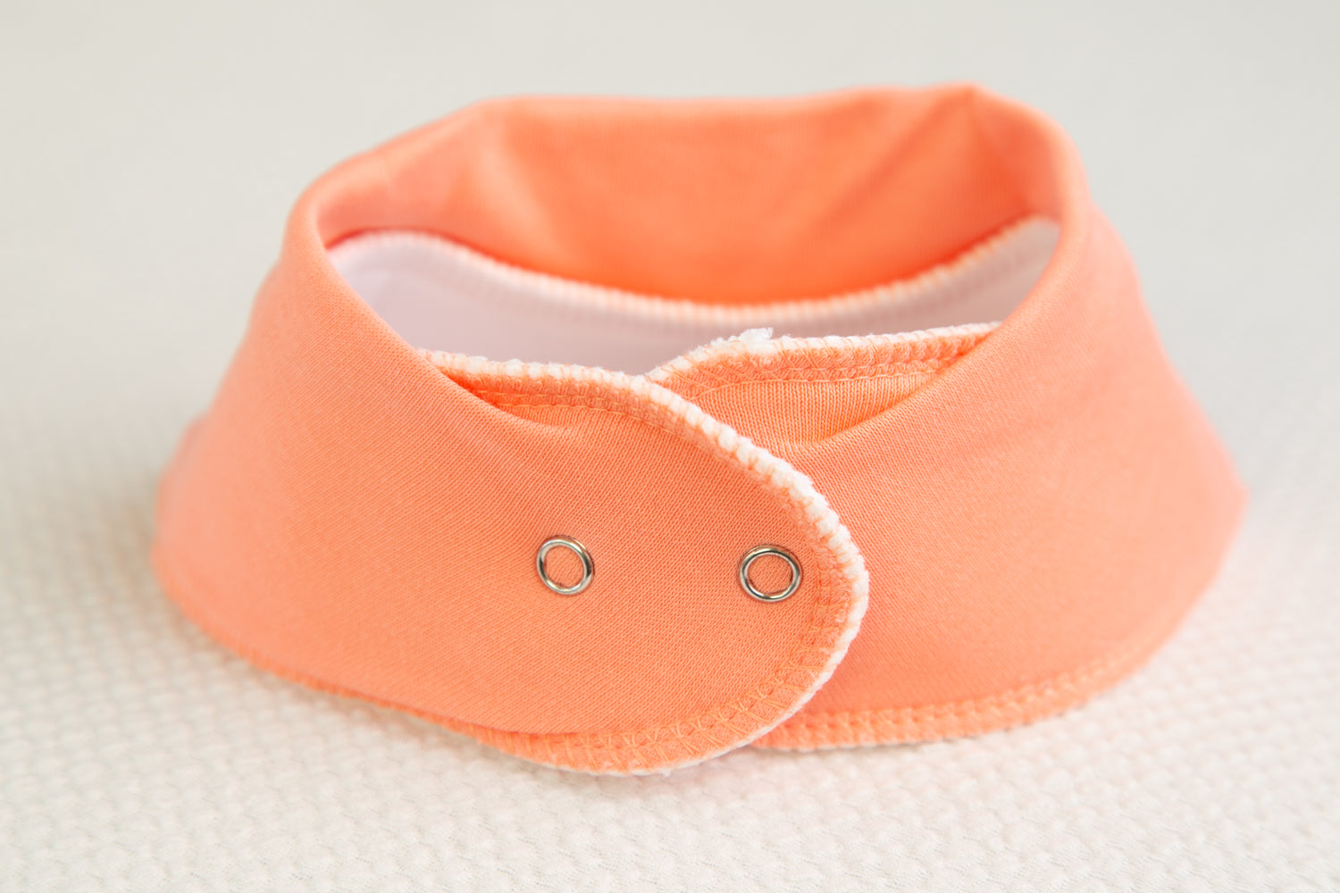 Just coral organic cotton DribbleBoo bandana bib