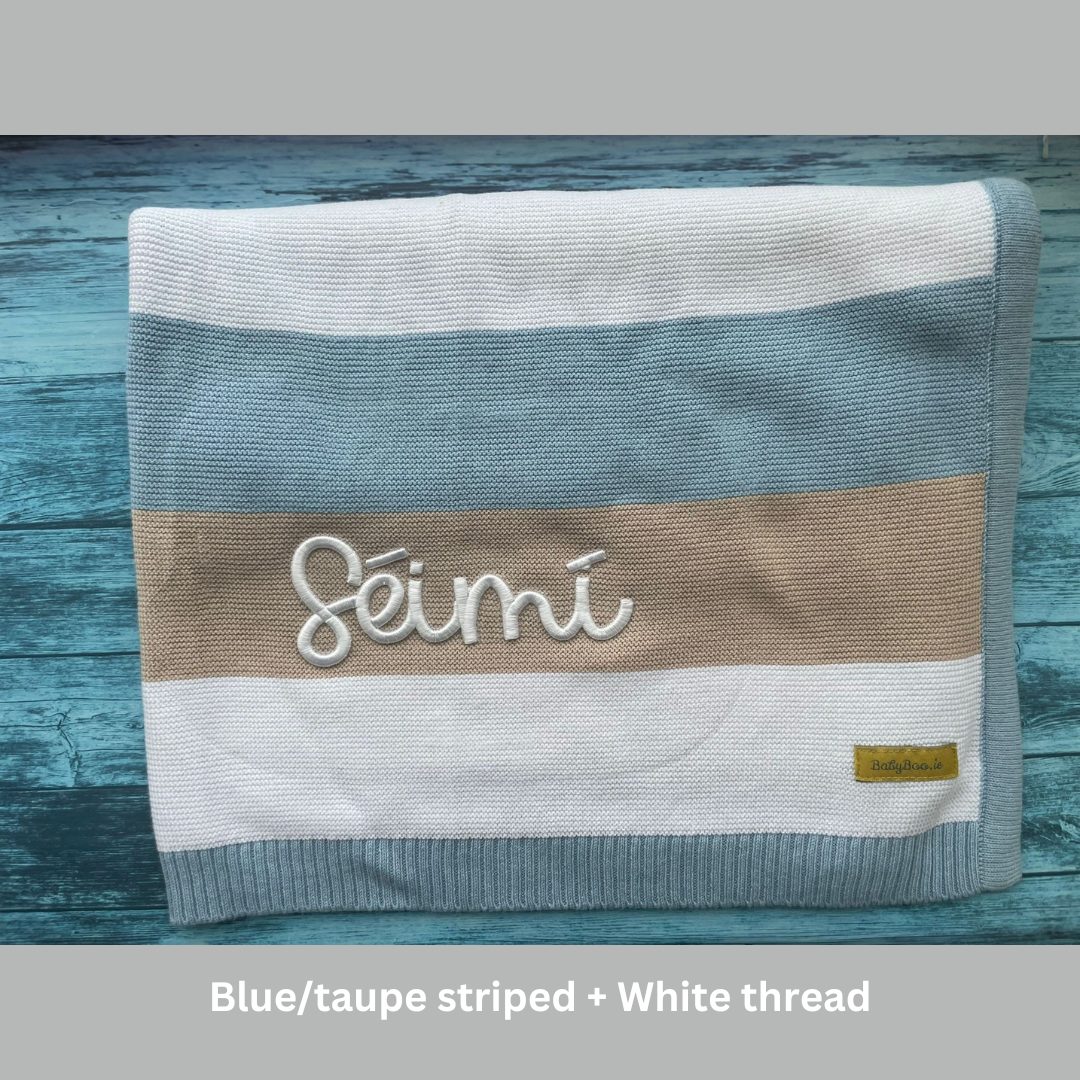 3D Puff Personalised Organic Cotton BlankieBoo baby blanket