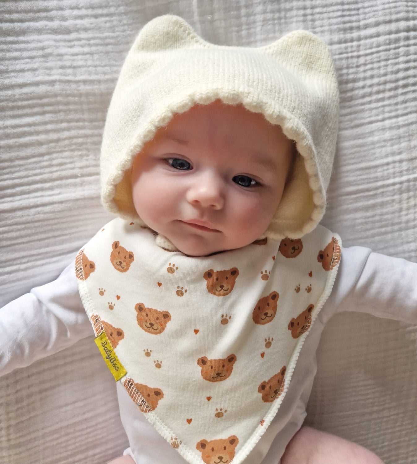 Lovely Teddy Bears Organic Cotton DribbleBoo Bandana bib