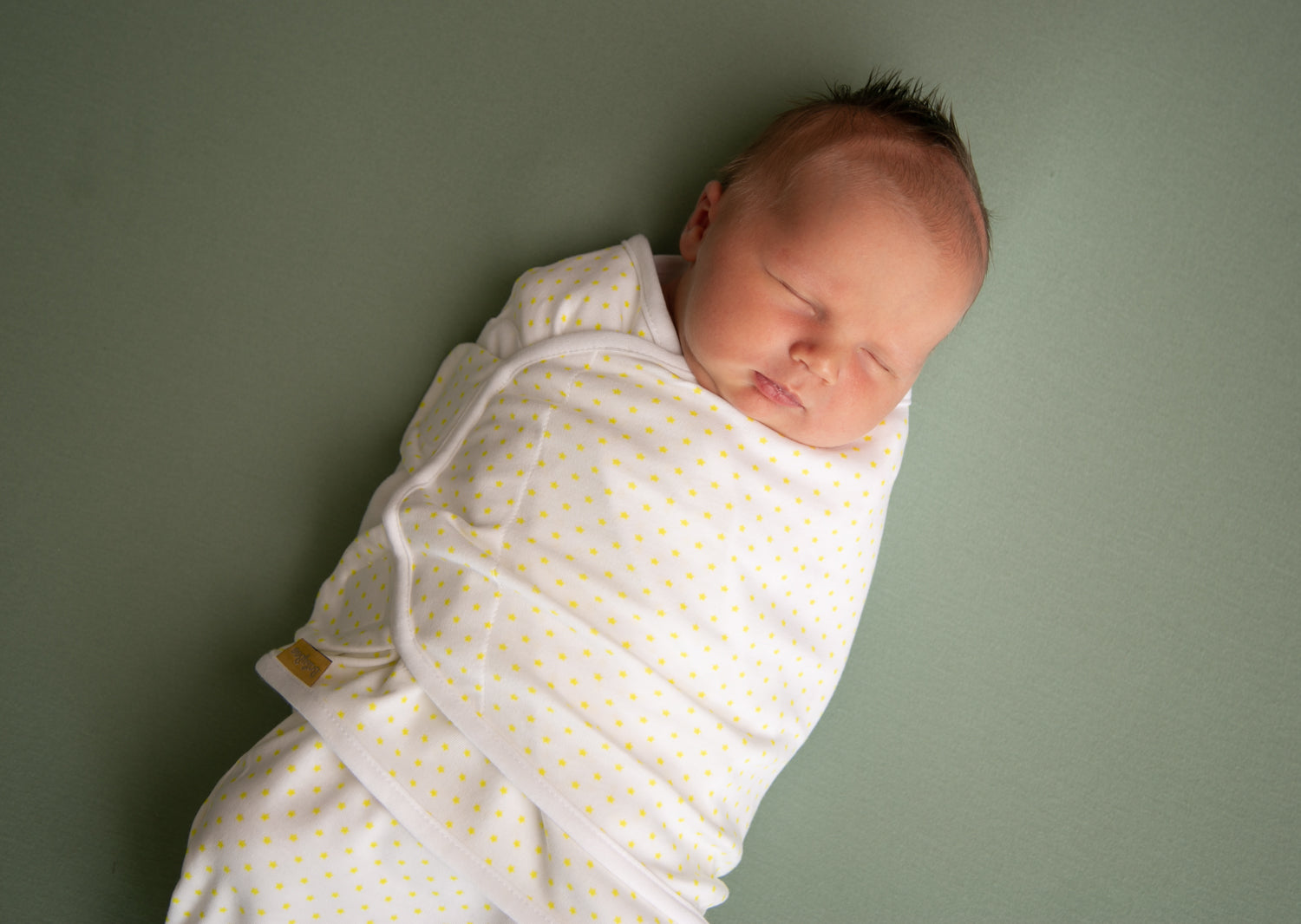 Lemon stars organic cotton SwaddleBoo