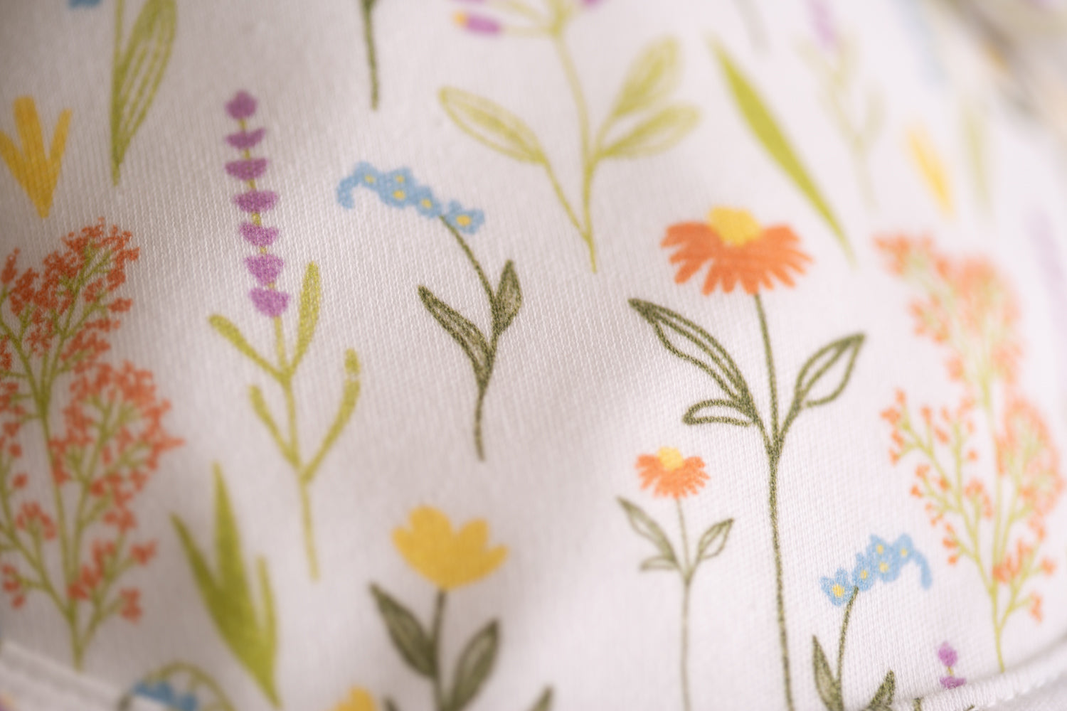 Wildflowers organic cotton LittleBoo baby bib