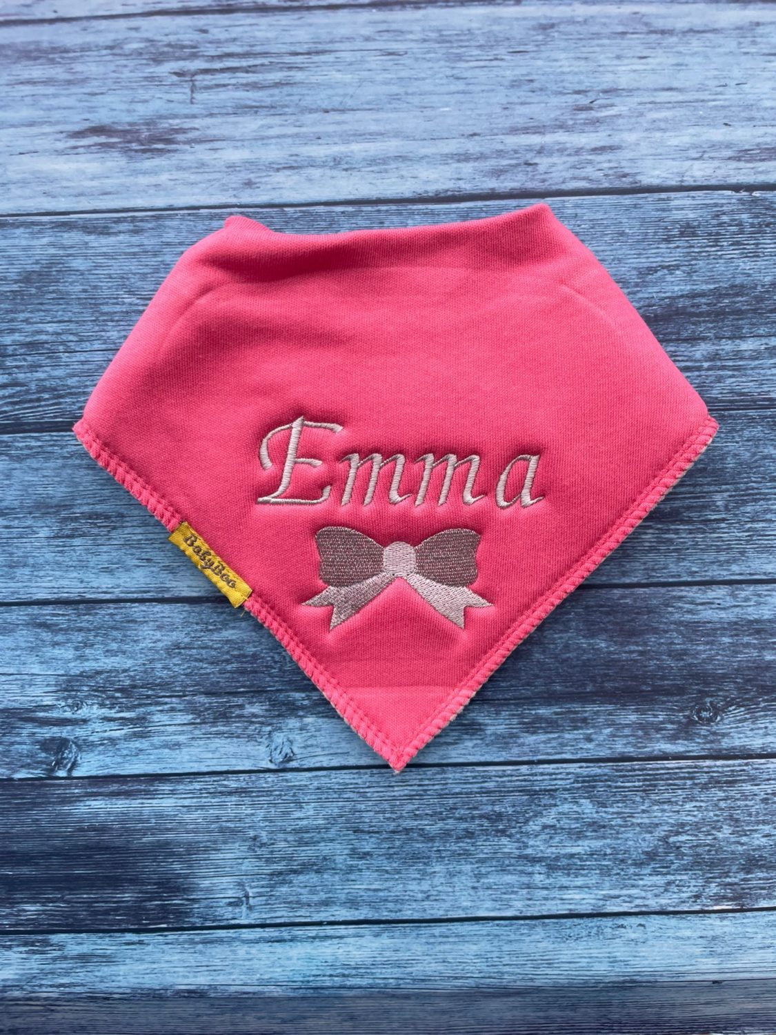 Personalised organic cotton DribbleBoo bandana bib