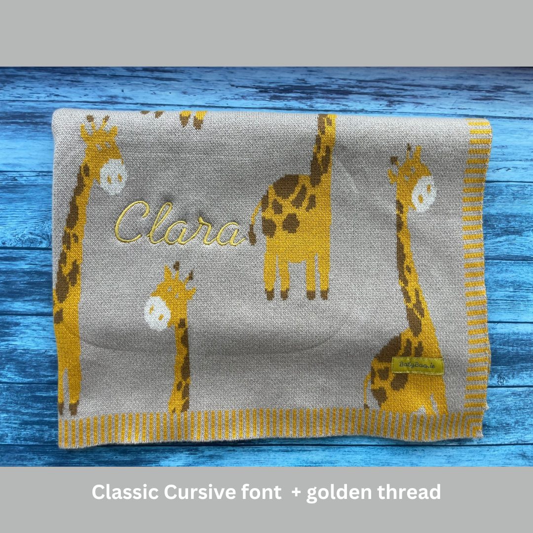 Organic cotton giraffes BlankieBoo