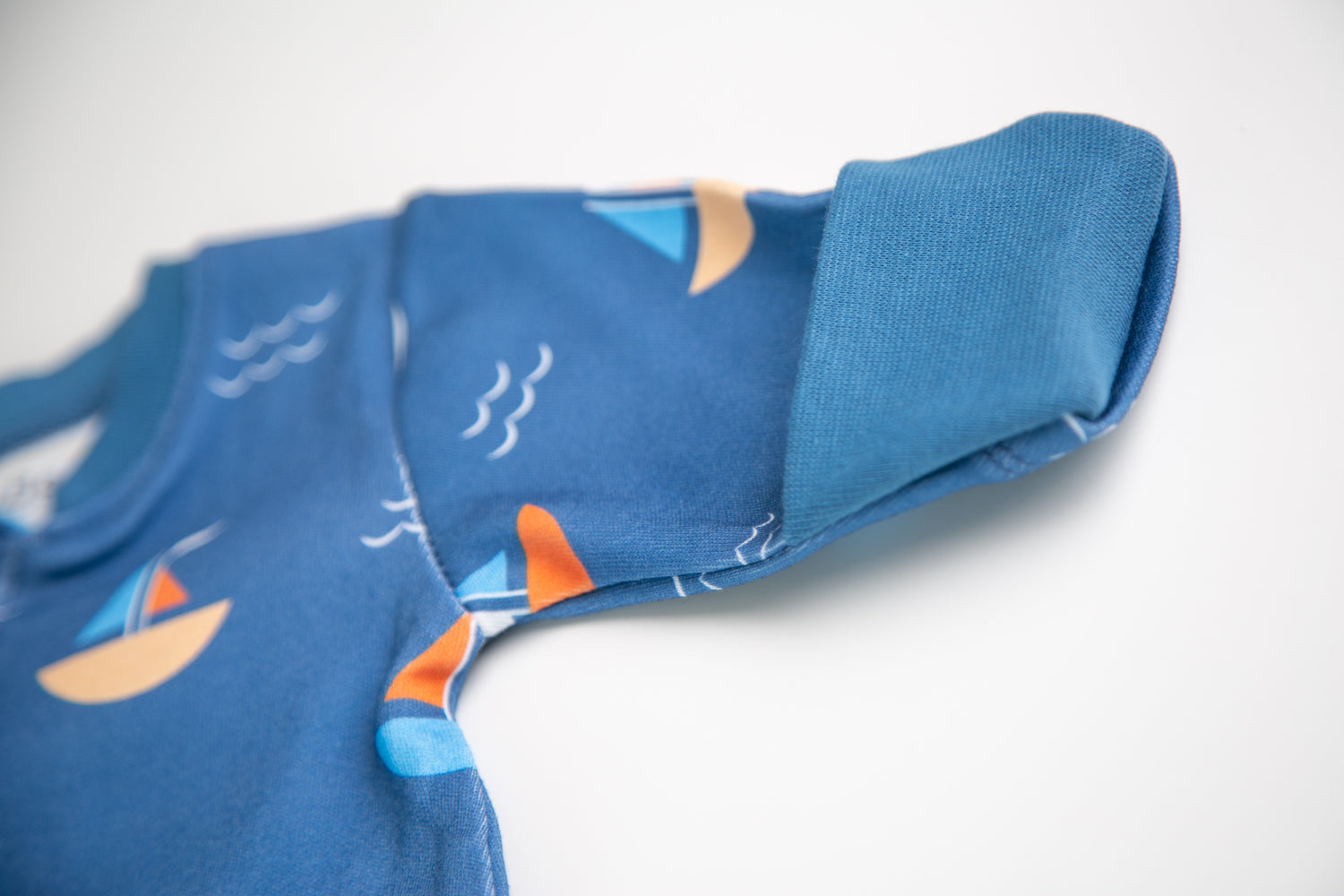 Sailboats organic cotton ZippyBoo suit