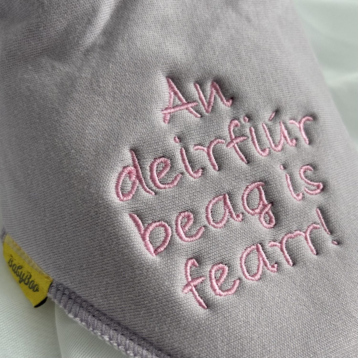 Best Little Sister in Irish organic cotton DribbleBoo bandana bib