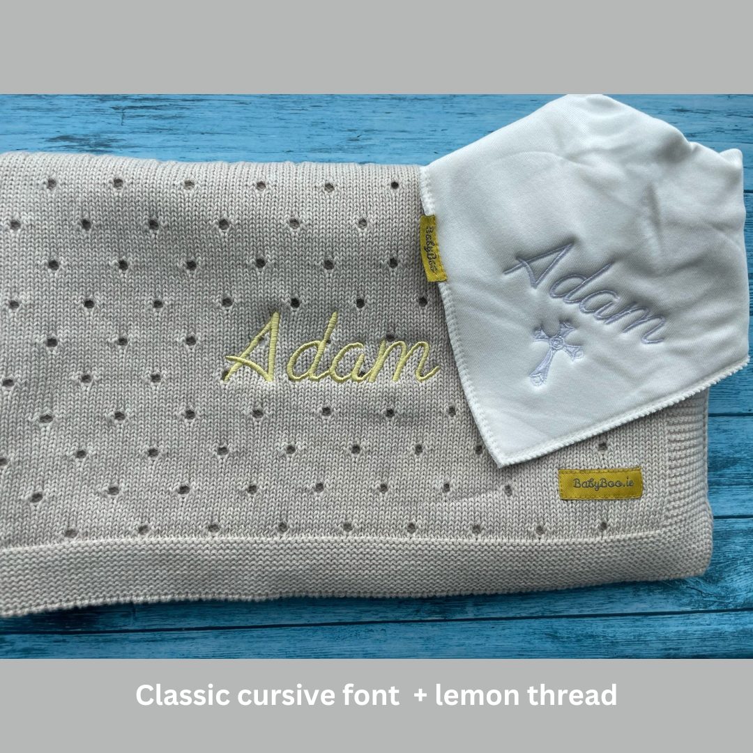 Organic cotton ecru cellular BlankieBoo