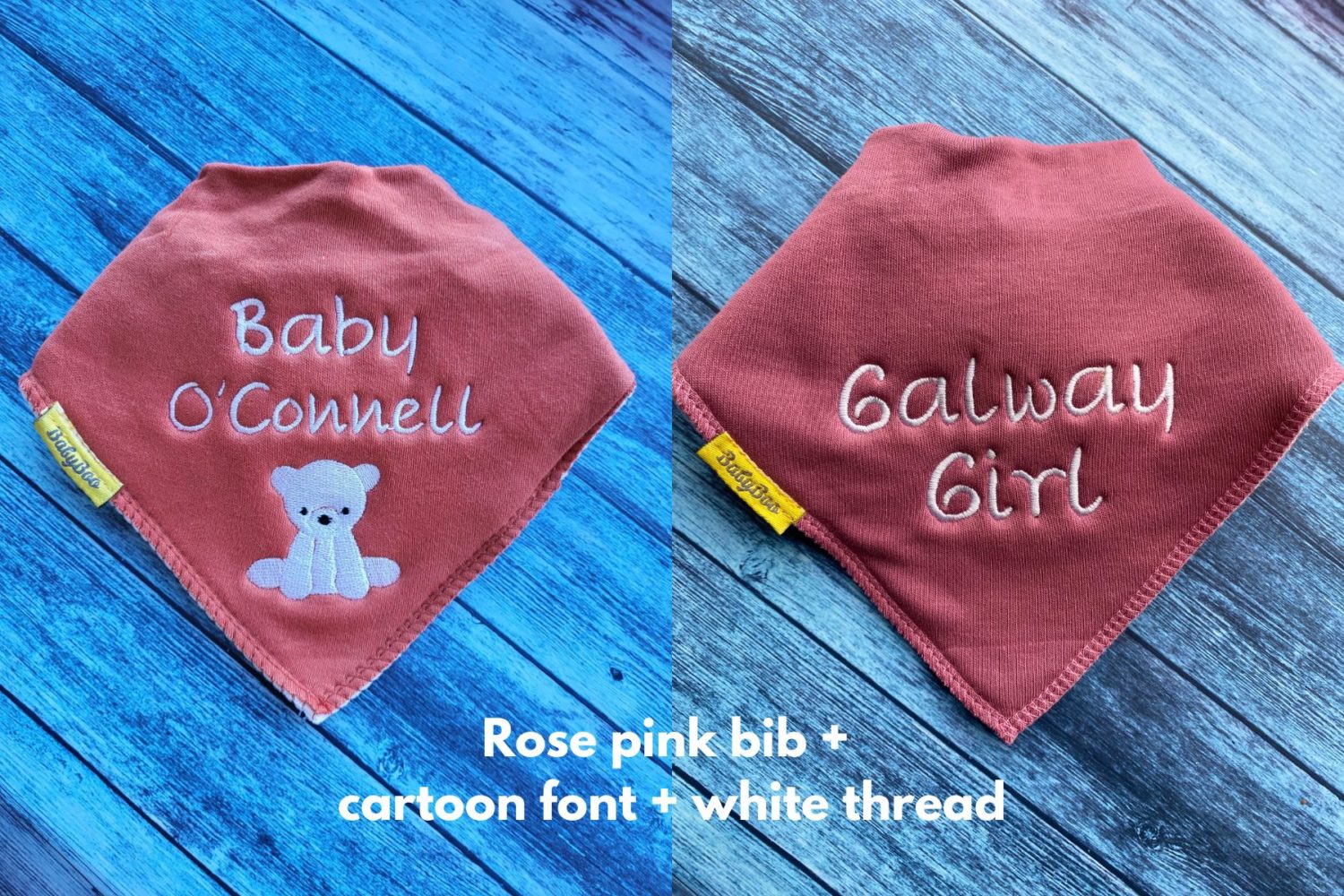 Personalised organic cotton DribbleBoo bandana bib