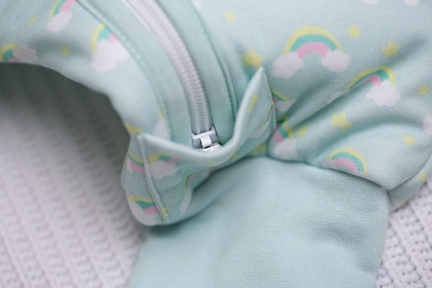 Painted rainbows organic cotton SnuggleBoo sleepsuit (1 tog)