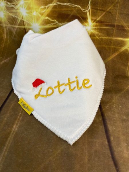 Santa hat name Organic Cotton DribbleBoo Bib